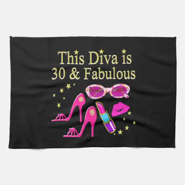 LINGE DE CUISINE 30E ANNIVERSAIRE DAZZLING DIVA DESIGN (Horizontal)