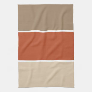 Linge De Cuisine 3 Couleur Bloc Brown Terracotta Beige