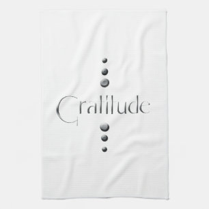 Linge De Cuisine 3 points d'argent bloc de la gratitude