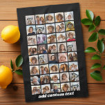 Linge De Cuisine 40 Collage de photos - 4 lignes 10 colonnes - Nom<br><div class="desc">Ce collage design branché comprend un lieu pour quarante photos ou des moments forts. Le texte de script optionnel en bas peut être utilisé pour les noms, les événements, les dates et plus ! Si vous devez ajuster l'illustration ou modifier la couleur de l'arrière - plan, cliquez sur le bouton...</div>