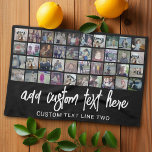 Linge De Cuisine 40 Collage de photos - 4 lignes 10 colonnes - Nom<br><div class="desc">Ce collage design branché comprend un lieu pour quarante photos ou des moments forts. Le texte de script optionnel en bas peut être utilisé pour les noms, les événements, les dates et plus ! Si vous devez ajuster l'illustration ou modifier la couleur de l'arrière - plan, cliquez sur le bouton...</div>