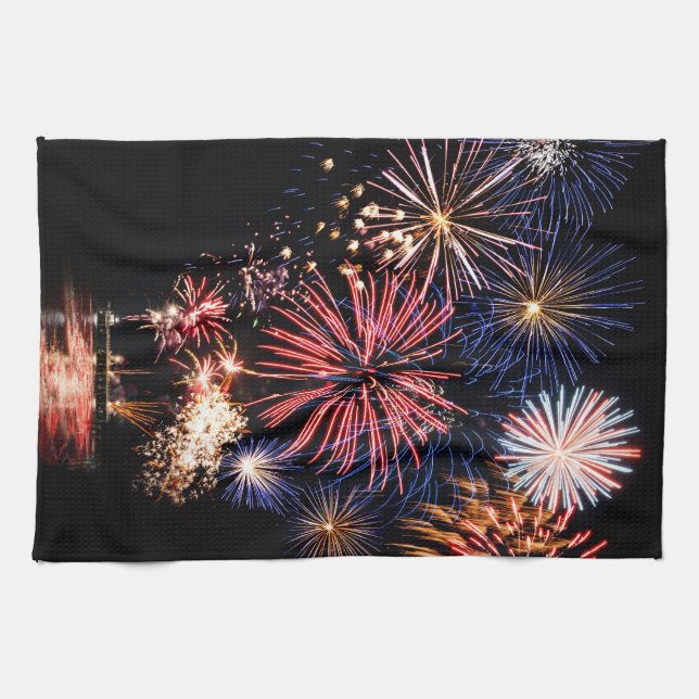 Linge De Cuisine 4 juillet feux d'artifice géniaux (Horizontal)