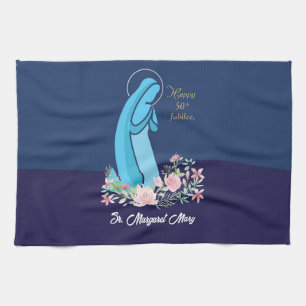 Linge De Cuisine 50e anniversaire de la vie religieuse Nun Fleur ro