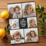 Linge De Cuisine 6 Collage photo minimaliste - blanc et noir<br><div class="desc">Utilisez votre photo ou vos photos préférées pour faire un plaisir à garder à partager avec vos amis. Un design simple avec seulement des instantanés et un bloc de texte. Faites glisser vos photos en carré et ajoutez-les à la grille. Le dos est une couleur solide qui peut être changée....</div>