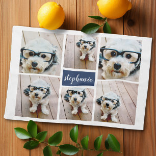 Linge De Cuisine 6 Photo Collage Nom Minimaliste - Peut modifier la