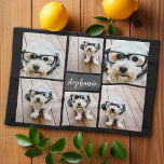 Linge De Cuisine 6 Photo Collage Nom Minimaliste - Peut modifier la<br><div class="desc">Utilisez vos photos Instagram carrés pour obtenir les meilleurs résultats ! POUR MODIFIER L'ARRIÈRE - PLAN - cliquez sur la personnaliser ou la zone de conception avancée,  puis choisissez une couleur dans le sélecteur de couleurs. Une façon artistique d'afficher vos meilleures photos de partage.</div>