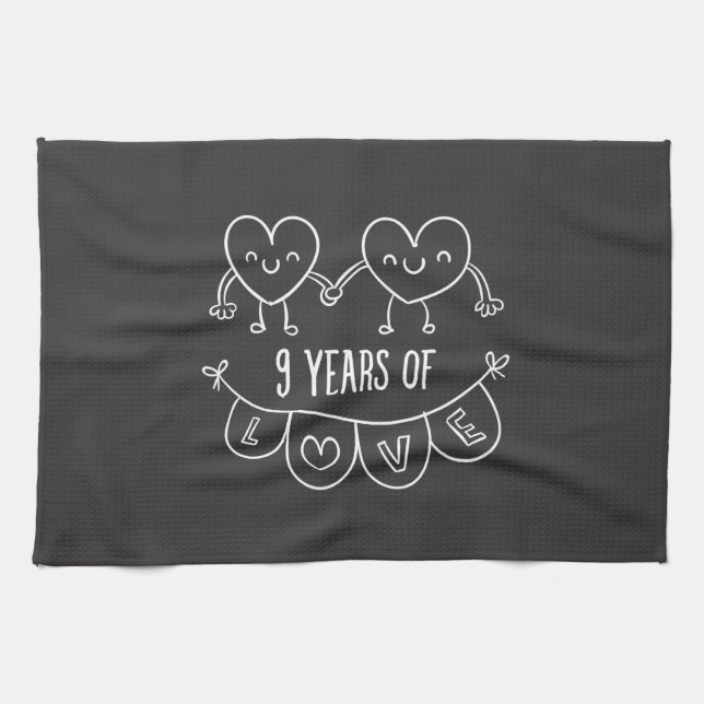 Linge De Cuisine 9e Anniversary Poison de Chalk Hearts (Horizontal)