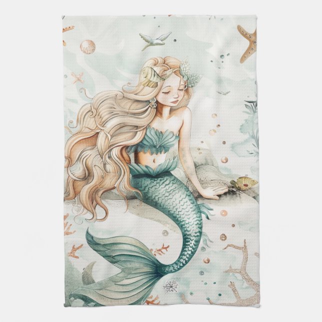 Linge De Cuisine A Cute Mermaid (Vertical)