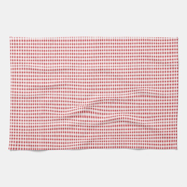 Linge De Cuisine À damiers rouge et blanc (Horizontal)