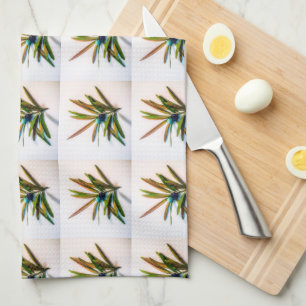 Linge De Cuisine À feuillage persistant Sprig avec Berries Motif Se