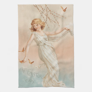 Linge De Cuisine "À Pâques Joie" - Impression Vintage, L. Prang & C