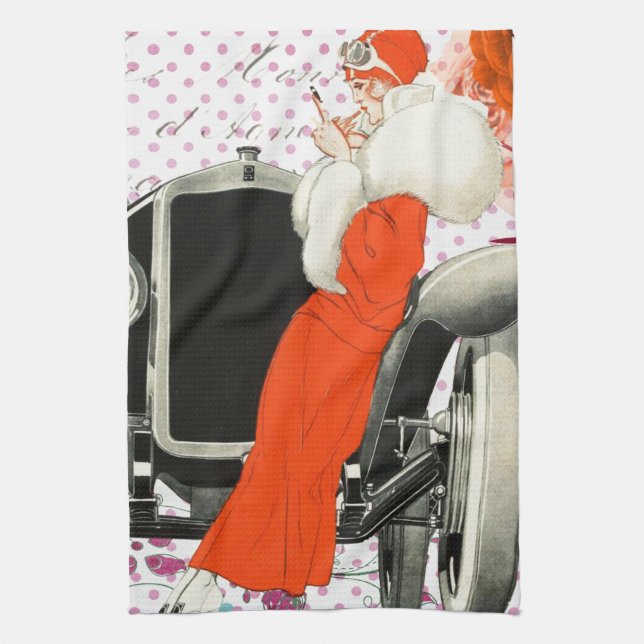 Linge De Cuisine à petits pois (Vertical)