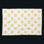 Linge De Cuisine À petits pois jaune<br><div class="desc">À petits pois jaunes sur arrière - plan blanc</div>