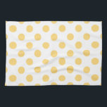 Linge De Cuisine À petits pois jaune<br><div class="desc">À petits pois jaunes sur arrière - plan blanc</div>