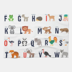 Linge De Cuisine ABCs animal - alphabet