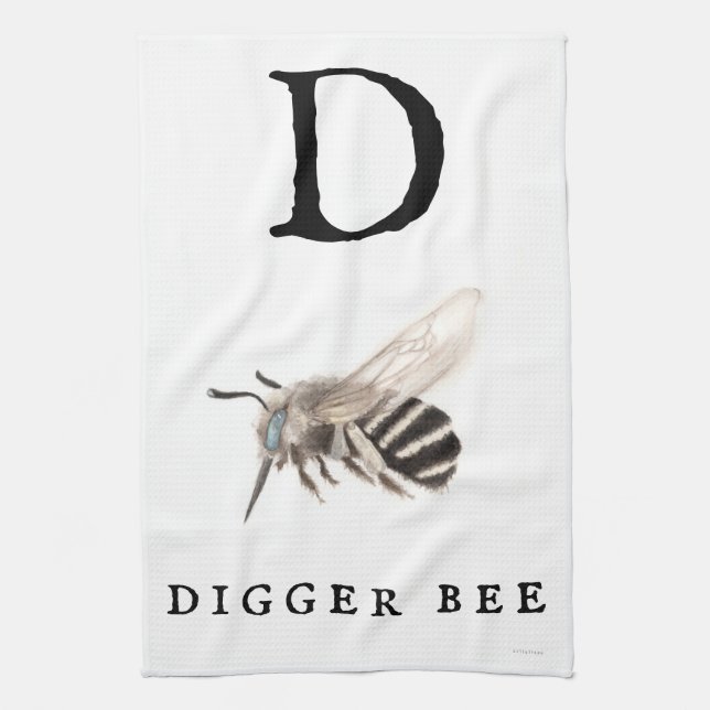 Linge De Cuisine Abeille à Digger "D" (Vertical)