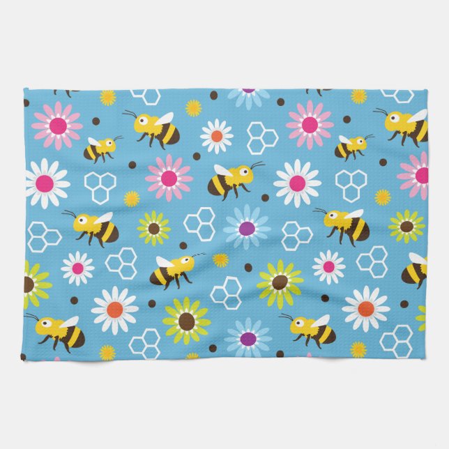 Linge De Cuisine Abeille & Fleurs (Horizontal)