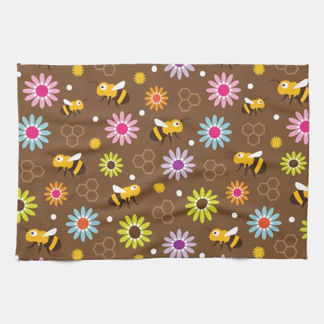 Linge De Cuisine Abeille & Fleurs (Horizontal)