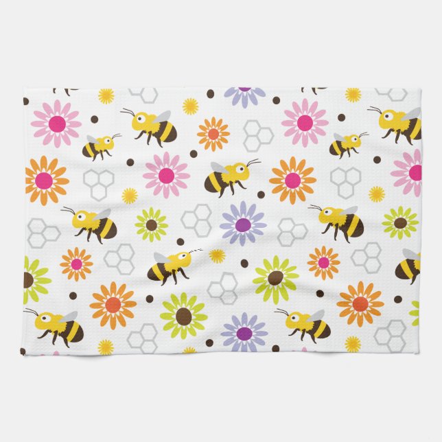 Linge De Cuisine Abeille & Fleurs (Horizontal)
