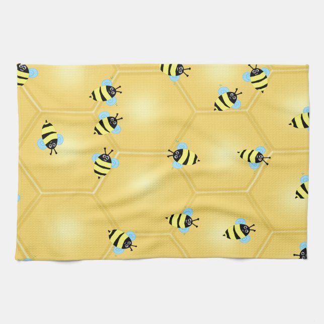 Linge De Cuisine Abeilles bourdonnant (Horizontal)