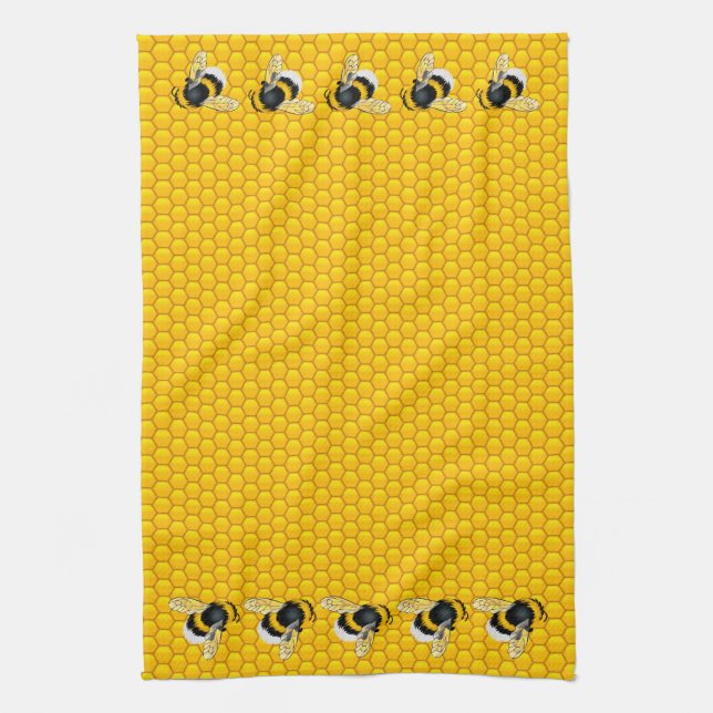 Linge De Cuisine Abeilles de miel (Vertical)
