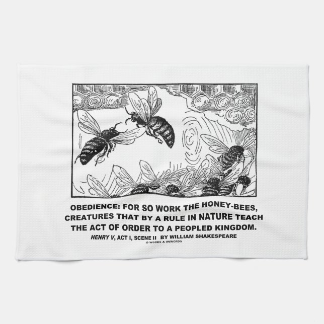 Linge De Cuisine Abeilles Henry V Shakespeare de travail (Horizontal)
