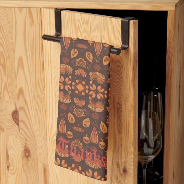 Linge De Cuisine Abondance d'automne (Pliage en tiers)