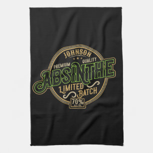 Linge De Cuisine Absinthe Herbal Spirit Liquor Étiquette