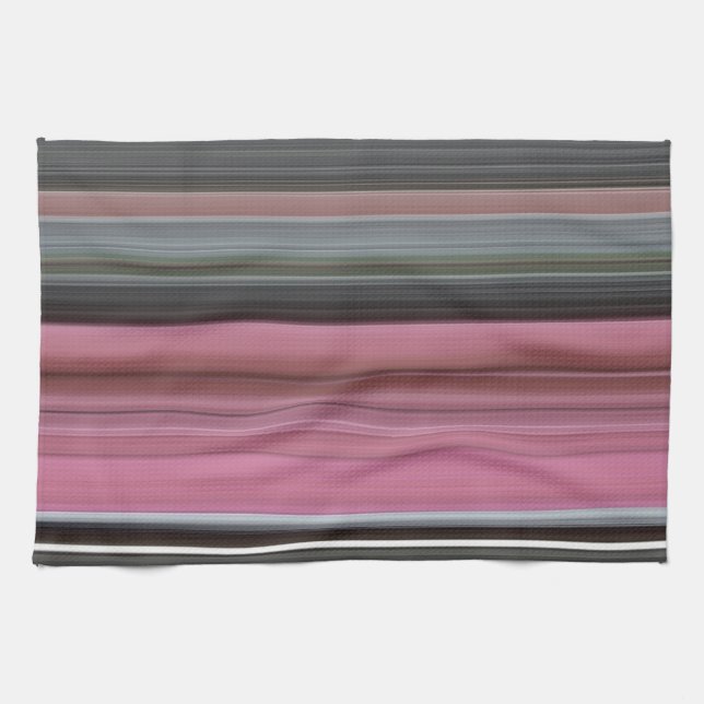Linge De Cuisine Abstract #1: Rose et grey (Horizontal)