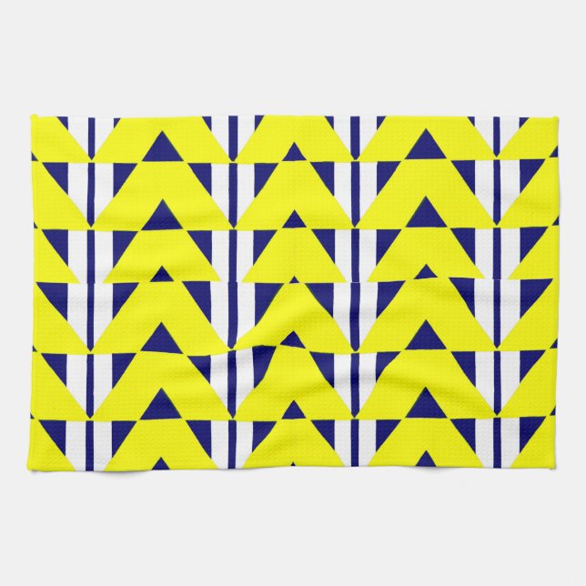 Linge De Cuisine abstraction jaune vif (Horizontal)