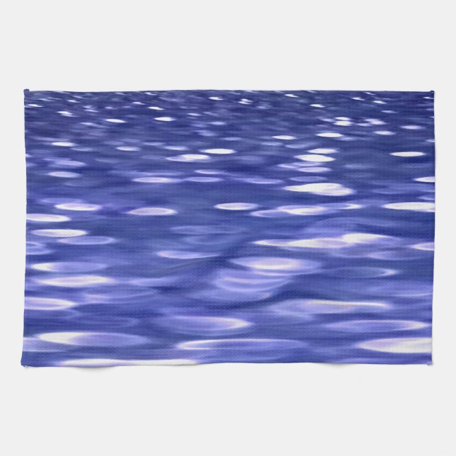 Linge De Cuisine Abstrait #3 : Bleu shimmer (Horizontal)
