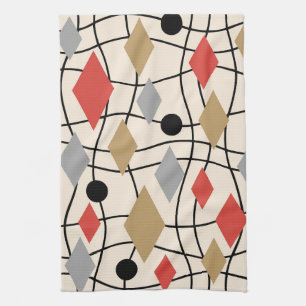 Linge De Cuisine Abstrait géométrique moderne du milieu du siècle