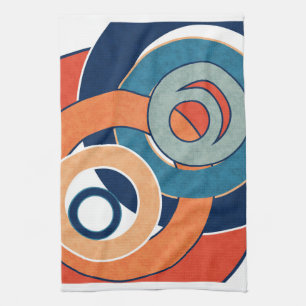 Linge De Cuisine Abstrait moderne minimaliste art paysage géo