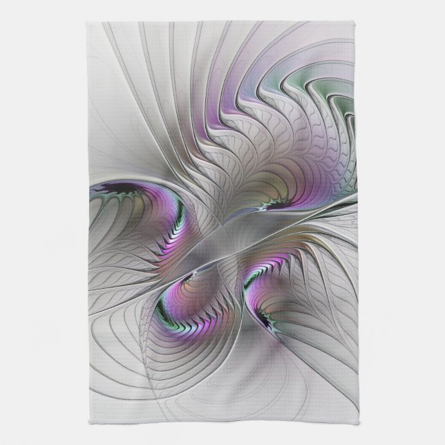 Linge De Cuisine Abstrait moderne Shy Imaginaire Figure Fractal Art (Vertical)