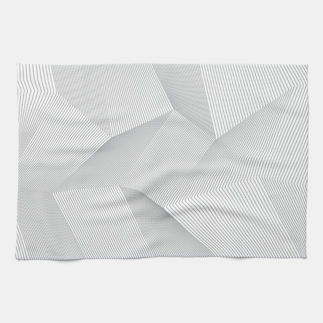 Linge De Cuisine Abstrait, moderne, simple, dynamique motif de lign (Horizontal)