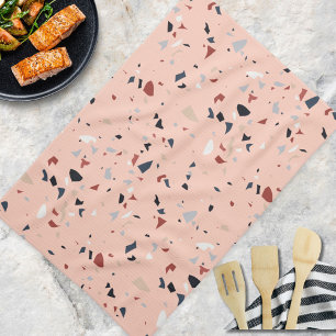 Linge De Cuisine Abstrait moderne Terrazzo Motif du milieu du siècl