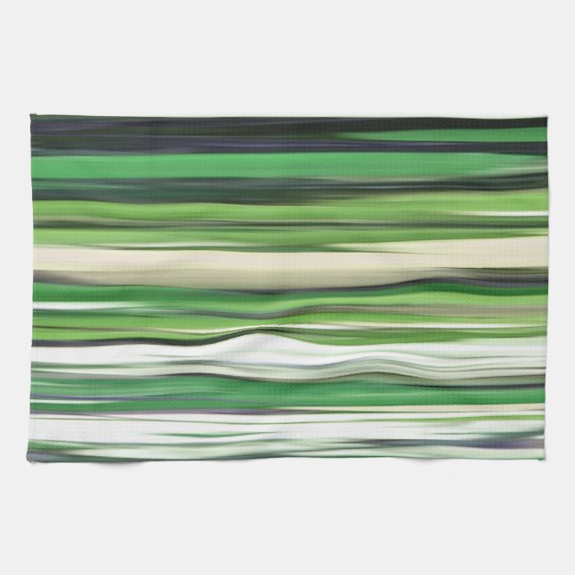 Linge De Cuisine Abstrait n° 2 : Flou vert (Horizontal)