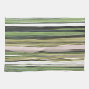 Linge De Cuisine Abstrait n° 2 : Flou vert olive