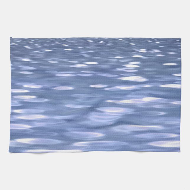 Linge De Cuisine Abstrait n° 3 : Brillant bleu poudre (Horizontal)
