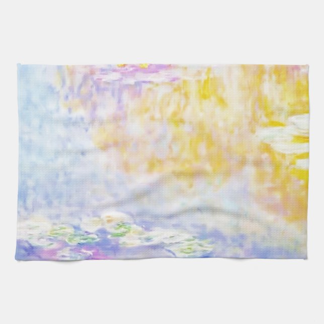 Linge De Cuisine abstrait, nénuphars de Monet 7 (Horizontal)