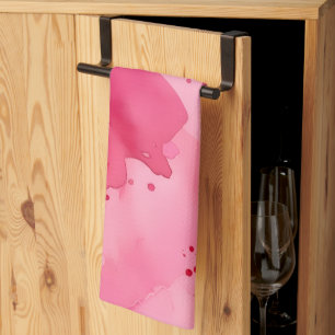 Linge De Cuisine Abstrait rose sur rose