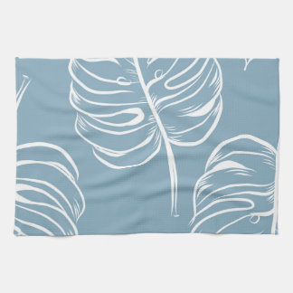 Linge De Cuisine Abstraite Feuille Tropicale : Verdure transparente