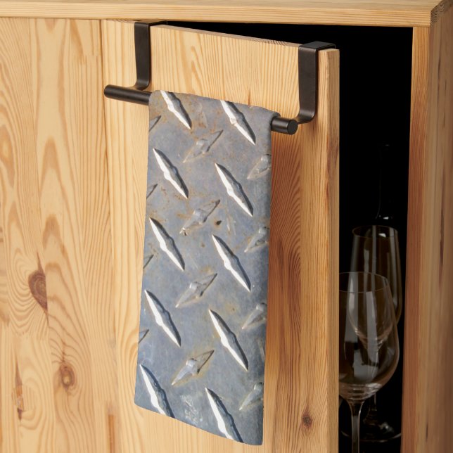 Linge De Cuisine Acier en tôle diamant rouillé (Pliage en tiers)