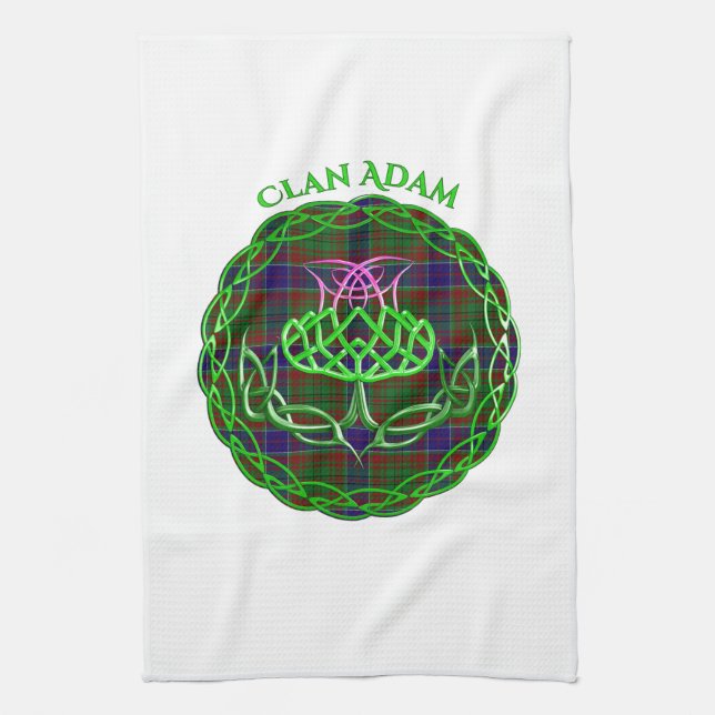 Linge De Cuisine Adam Scottish Tartan Celtic Thistle (Vertical)