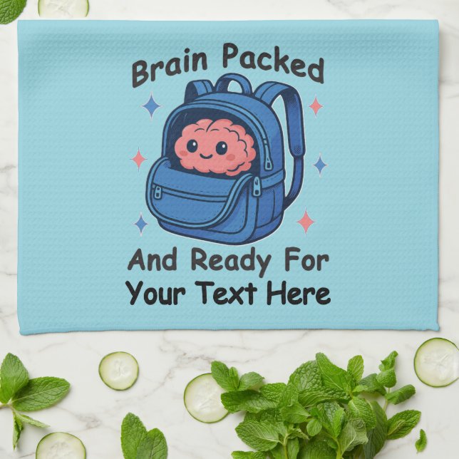 Linge De Cuisine Adaptable "Prêt pour le cerveau" (Plié)