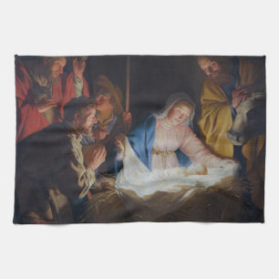 Linge De Cuisine Adoration des bergers - Honthorst - Noël