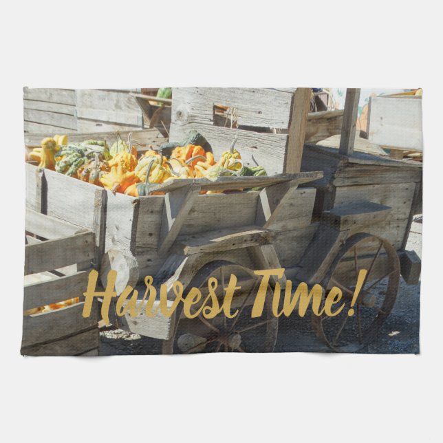 Linge De Cuisine Affichage Citrouille/gastronomique du temps de réc (Horizontal)