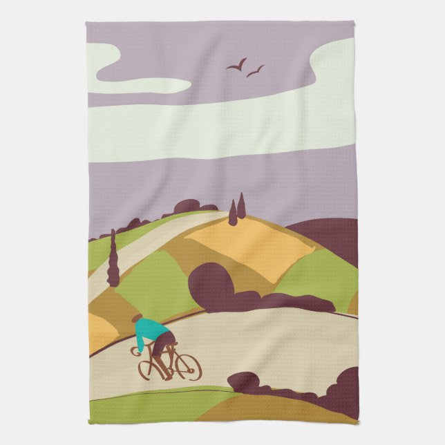 Linge De Cuisine Affiche de cyclisme vintage (Vertical)