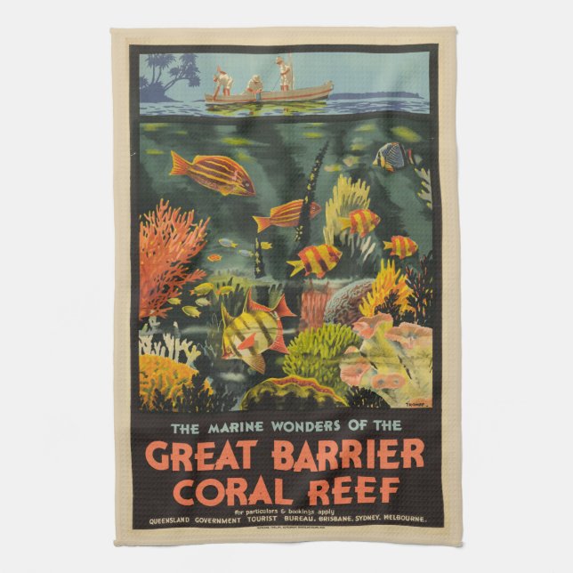 Linge De Cuisine Affiche de la Grande barrière de corail Australie (Vertical)