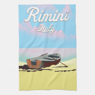 Linge De Cuisine Affiche de plage de Rimini Italie